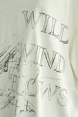 DIETER  HIGH COMFORT T-SHIRTS WITH "WILD WIND BLOWS" PRINT - IVORY