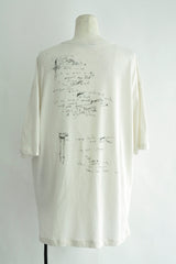 DIETER  HIGH COMFORT T-SHIRTS WITH "WILD WIND BLOWS" PRINT - IVORY