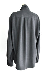SCARF LAVALIERE COLLAR SHIRTS - GREY
