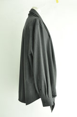 SCARF LAVALIERE COLLAR SHIRTS - GREY