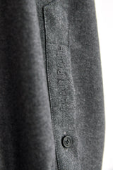 SCARF LAVALIERE COLLAR SHIRTS - GREY