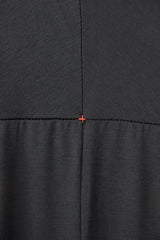 OVERSIZED ONE-PIECE SHORT SLEEVE T-SHIRT - BLACK