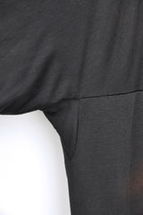 OVERSIZED ONE-PIECE SHORT SLEEVE T-SHIRT - BLACK