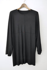EXTRA WIDE ONE-PIECE LONG SLEEVE T-SHIRT - BLACK