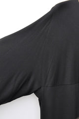 EXTRA WIDE ONE-PIECE LONG SLEEVE T-SHIRT - BLACK