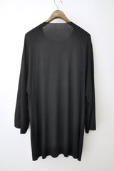 EXTRA WIDE ONE-PIECE LONG SLEEVE T-SHIRT - BLACK