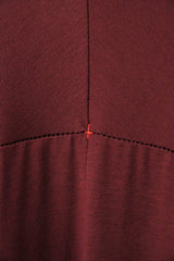 EXTRA WIDE ONE-PIECE LONG SLEEVE T-SHIRT - AUBERGINE