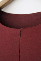 EXTRA WIDE ONE-PIECE LONG SLEEVE T-SHIRT - AUBERGINE