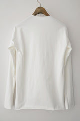 ONE-PIECE LONG SLEEVE T-SHIRT - WHITE