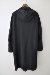 HOODED UNLINED CARDIGAN - BLACK