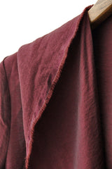 HOODED UNLINED CARDIGAN - AUBERGINE