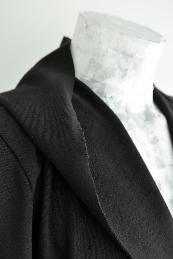 LONG HOODED CARDIGAN W/SLIT POCKET