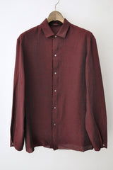 STRAIGHT MEDIUM FIT SHIRTS - AUBERGINE
