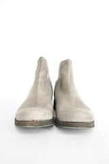 BACK ZIPPED SHORT BOOT -CARBON