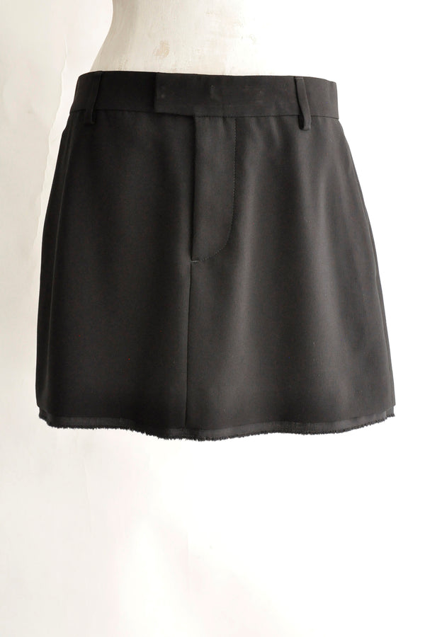 TEPU MINI SKIRT WITH RAW EDGE DETAIL
