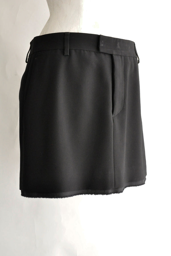 TEPU MINI SKIRT WITH RAW EDGE DETAIL
