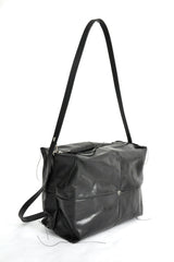SMALL PATCHWORK SHOULDER BAG -  BLACK