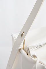 SMALL PATCHWORK SHOULDER BAG -  WHITE