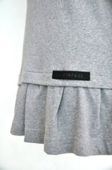 HIGH NECK LAYERED T-SHIRT GREY