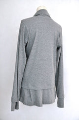 HIGH NECK LAYERED T-SHIRT GREY