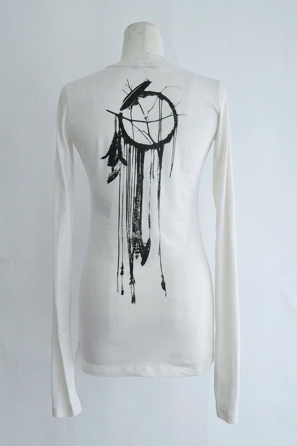 FIENE SLIM FIT LONG SLEEVE T-SHIRT WITH "DREAM CATCHER"