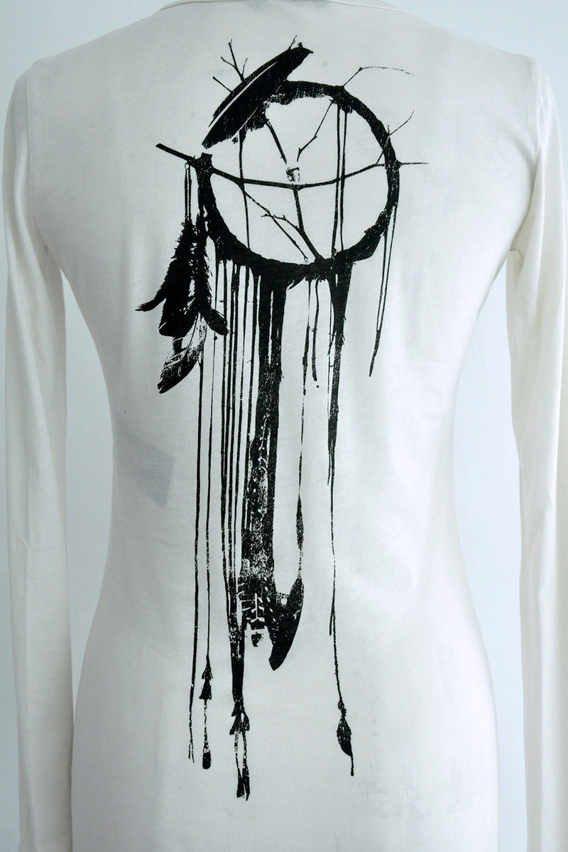 FIENE SLIM FIT LONG SLEEVE T-SHIRT WITH "DREAM CATCHER"