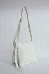 2 POCKETS MESSENGER BAG 25 - WHITE