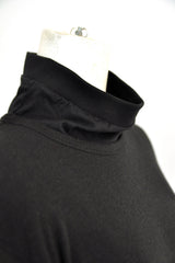 HIGH NECK LAYERED T-SHIRT BLACK
