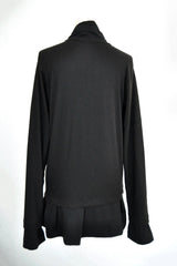 HIGH NECK LAYERED T-SHIRT BLACK