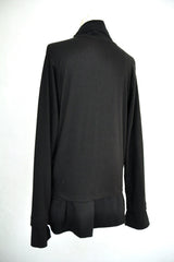 HIGH NECK LAYERED T-SHIRT BLACK