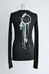 FIENE SLIM FIT LONG SLEEVE T-SHIRT WITH "DREAM CATCHER"