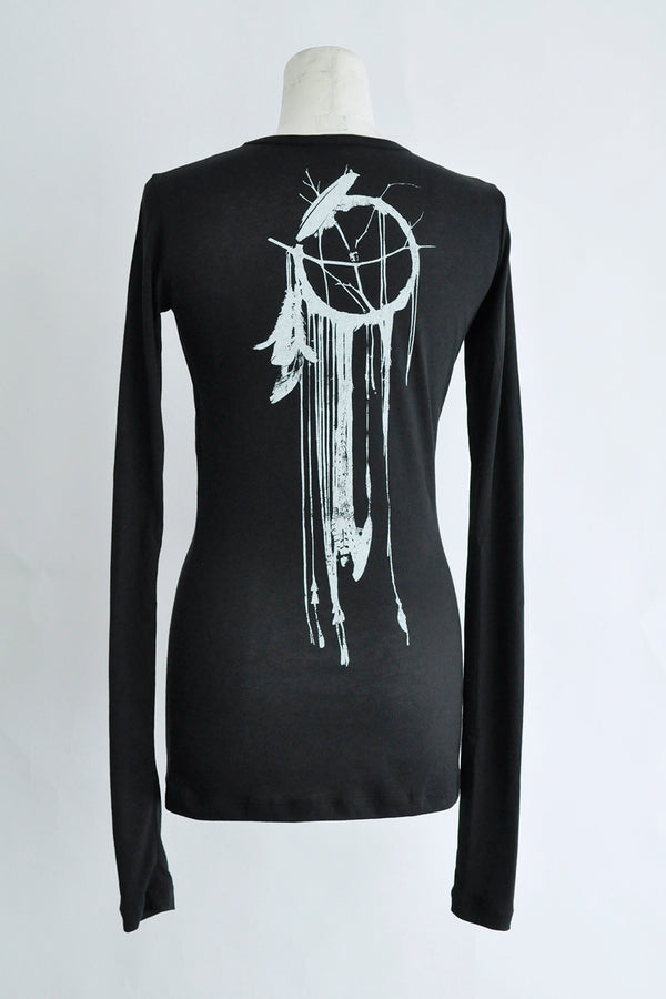 FIENE SLIM FIT LONG SLEEVE T-SHIRT WITH "DREAM CATCHER"