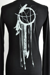 FIENE SLIM FIT LONG SLEEVE T-SHIRT WITH "DREAM CATCHER"
