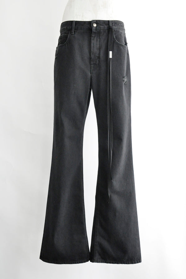 HILARIA 5-POCKETS SLIM FIT FLARED TROUSERS