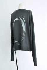 EMIL RELAX FIT LONG SLEEVE BOXY T-SHIRT WITH "INFINITY FEATHERS"