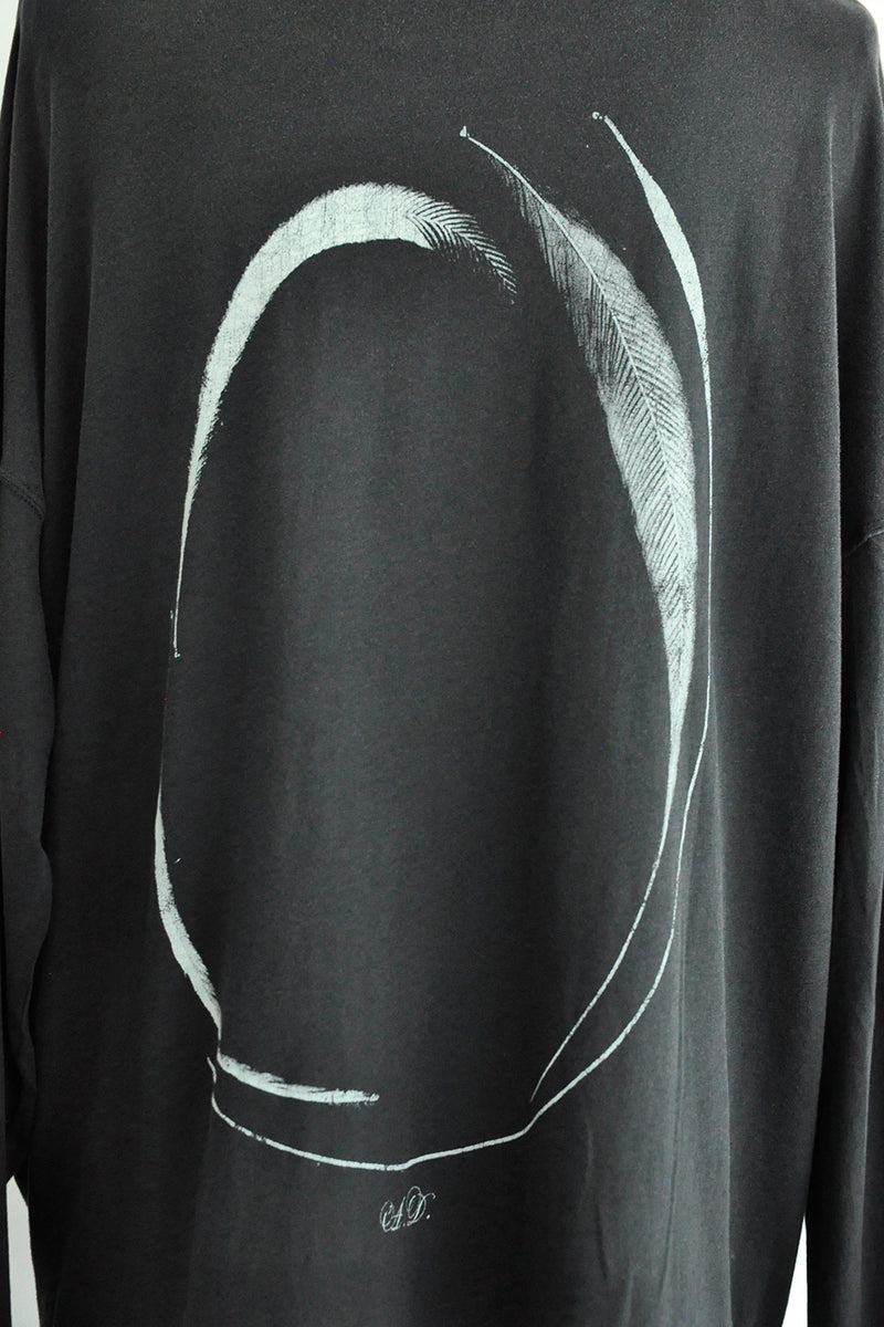 EMIL RELAX FIT LONG SLEEVE BOXY T-SHIRT WITH "INFINITY FEATHERS"