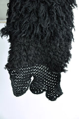 OFKE KNIT SCARF WITH FEATHERS EMBROIDERY