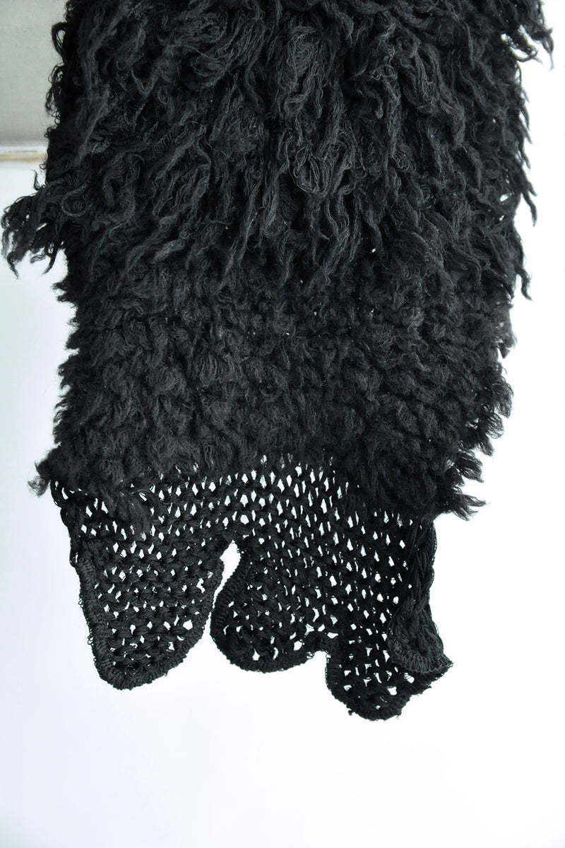 OFKE KNIT SCARF WITH FEATHERS EMBROIDERY