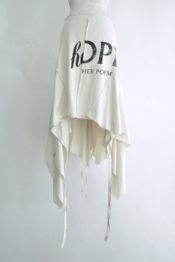 GON DECONSTRUCTED PANEL SKIRT WITH MIX PRINT