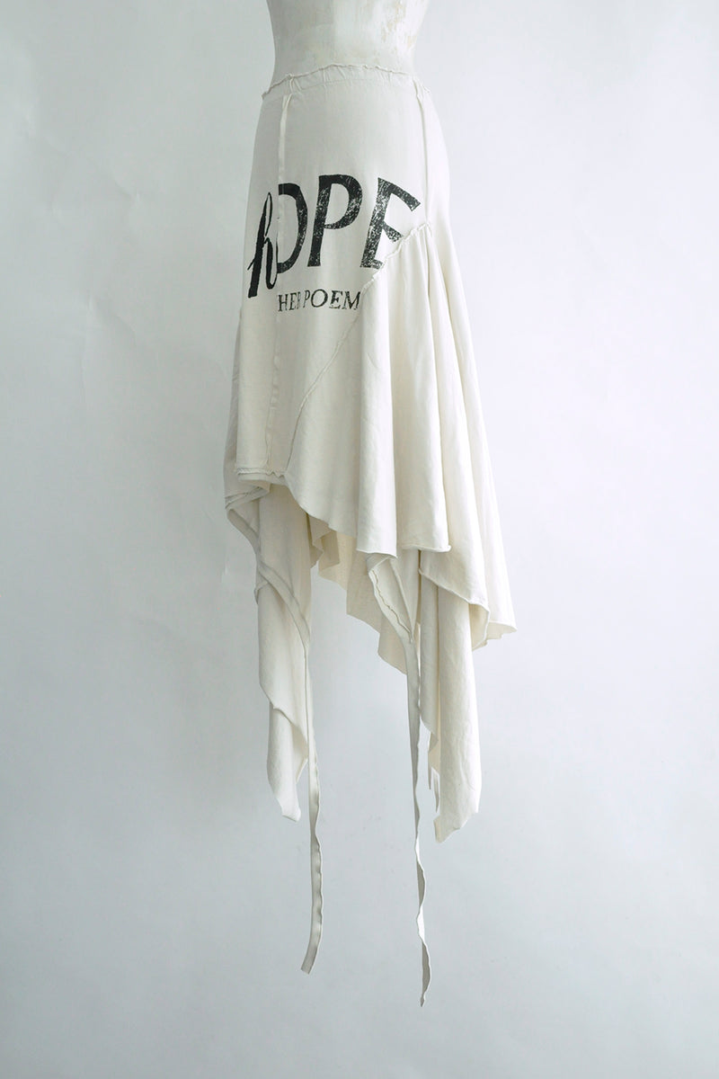 GON DECONSTRUCTED PANEL SKIRT WITH MIX PRINT