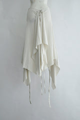 GON DECONSTRUCTED PANEL SKIRT WITH MIX PRINT