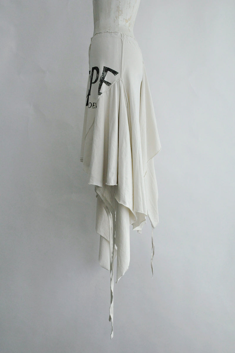 GON DECONSTRUCTED PANEL SKIRT WITH MIX PRINT