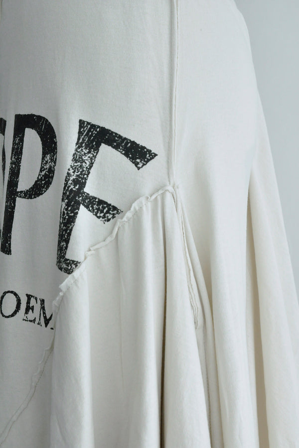 GON DECONSTRUCTED PANEL SKIRT WITH MIX PRINT