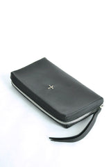 ZIPPED EXTRA LARGE WALLET - BLACK