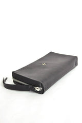 ZIPPED EXTRA LARGE WALLET - BLACK