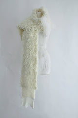 OFKE KNIT SCARF WITH FEATHERS EMBROIDERY