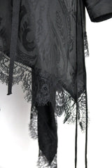 ZAKER PANEL SKIRT SHIRT DRESS WITH LACE DETAIL
