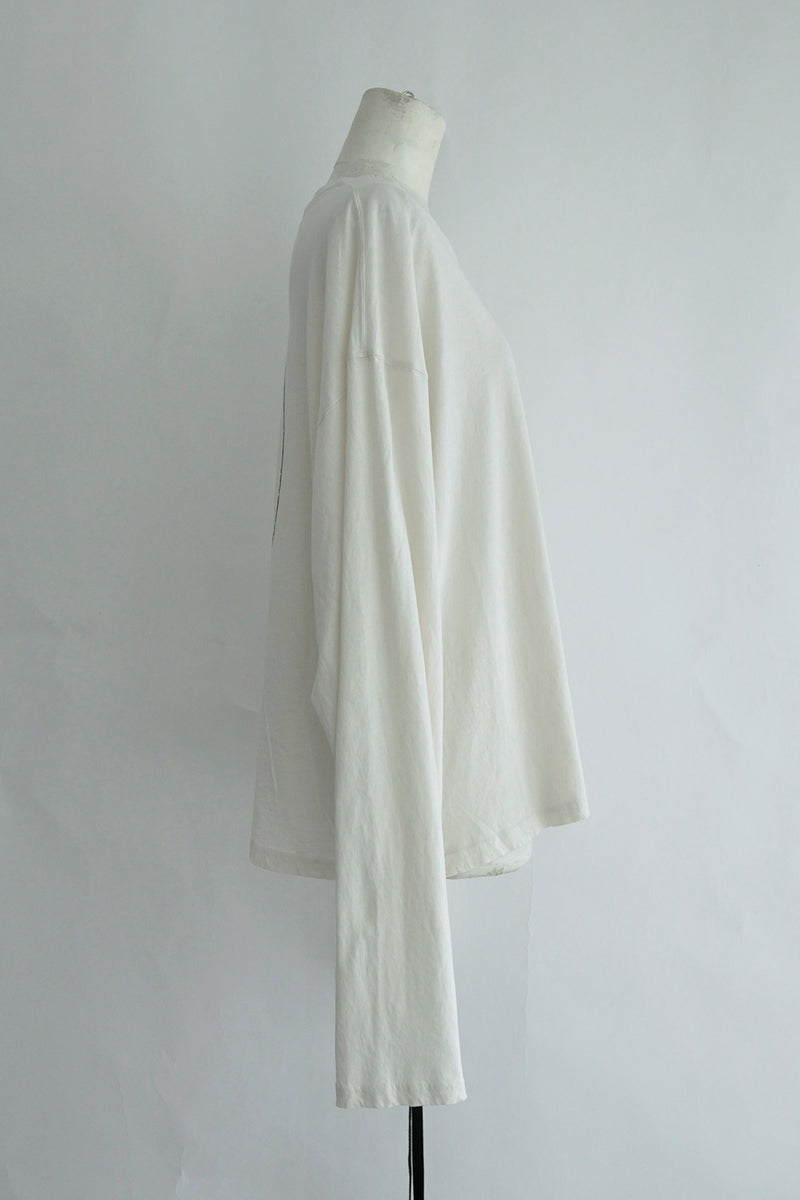 EMIL RELAX FIT LONG SLEEVE BOXY T-SHIRT WITH "INFINITY FEATHERS"