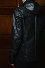 4 POCKET DETACHABLE HOOD BIKER JACKET