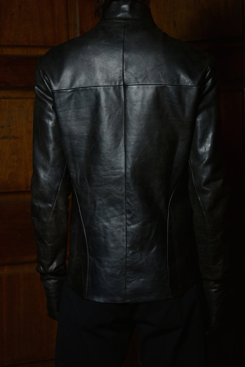 ZIPPED SLEEVES BIKER JACKET